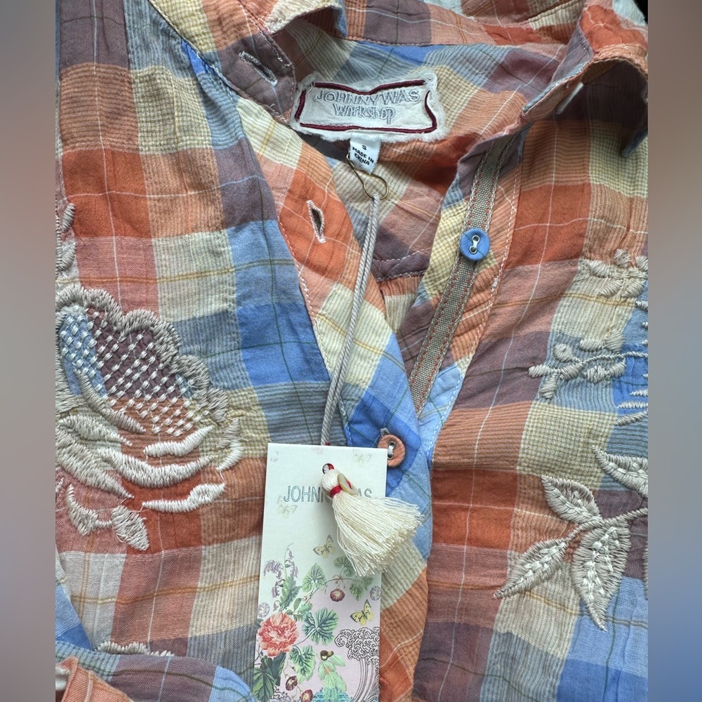 NWT Johnny Was Workshop Plaid Tunic Harlow Oversized Shirt - Picture 2 of 9